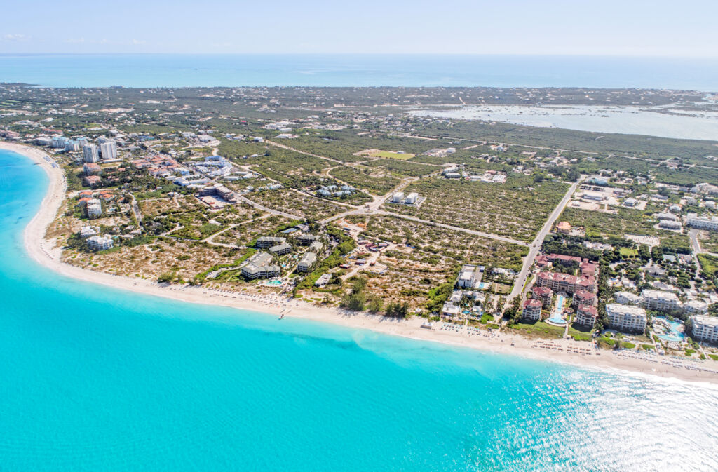 Aerial view of Grace Bay