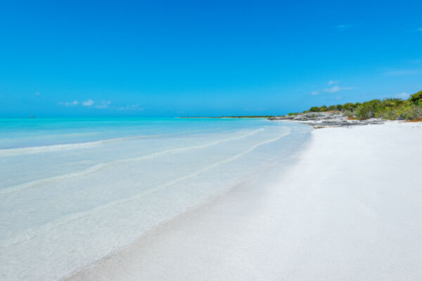 The beach at West Harbour Bluff on Providenciales in the Turks and Caicos